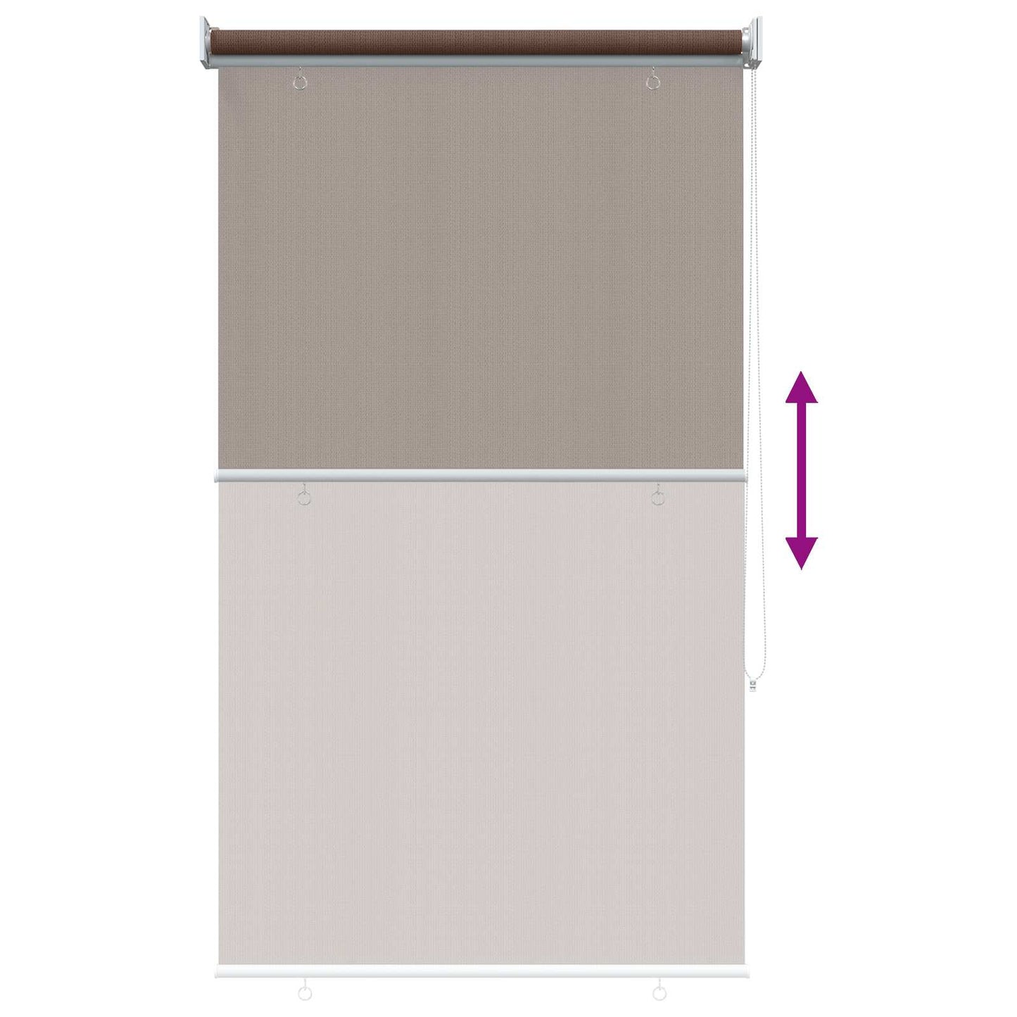Outdoor Roller Blind 90% UV Block Taupe 80 x 140 cm HDPE