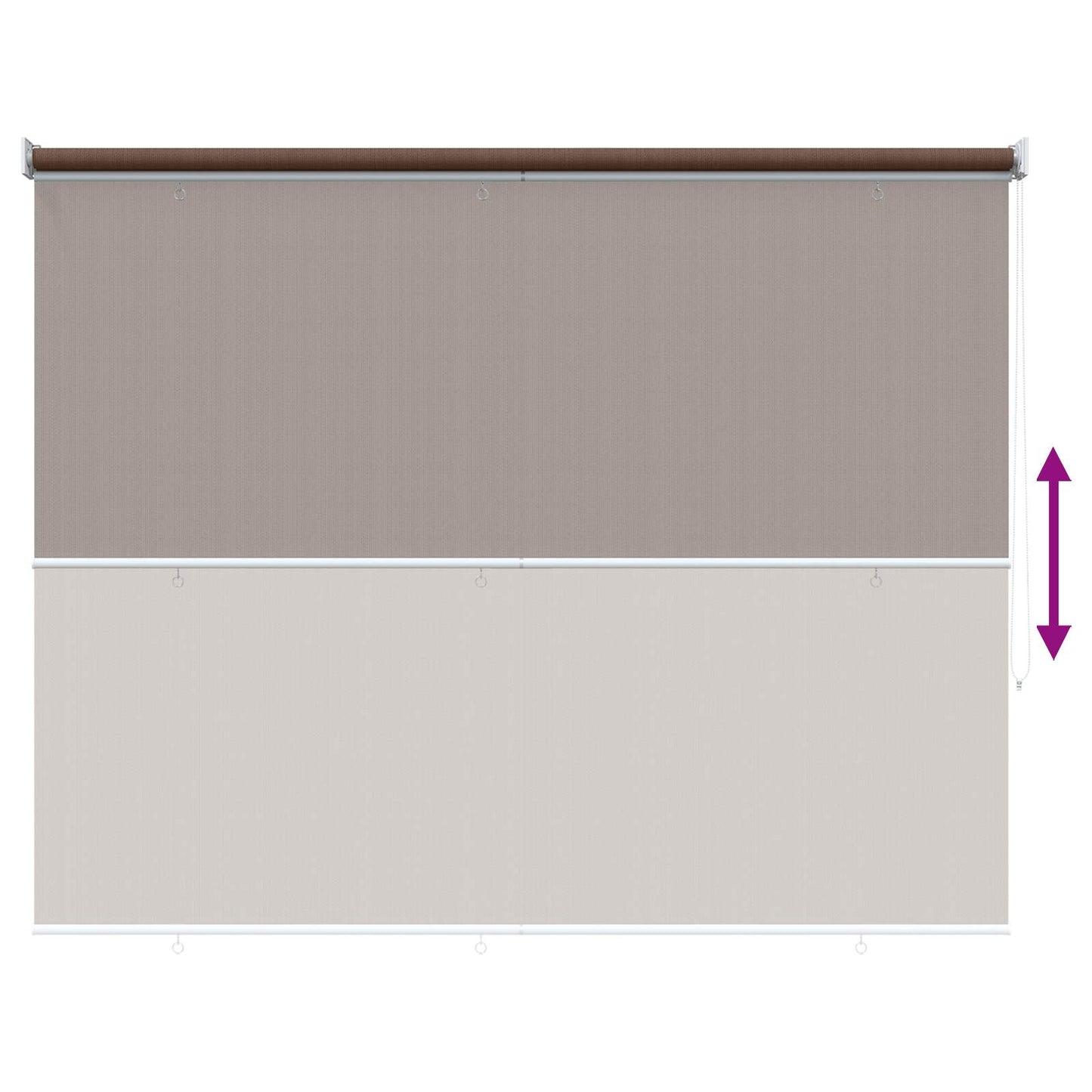Outdoor Roller Blind 90% UV Block Taupe 180 x 140 cm HDPE