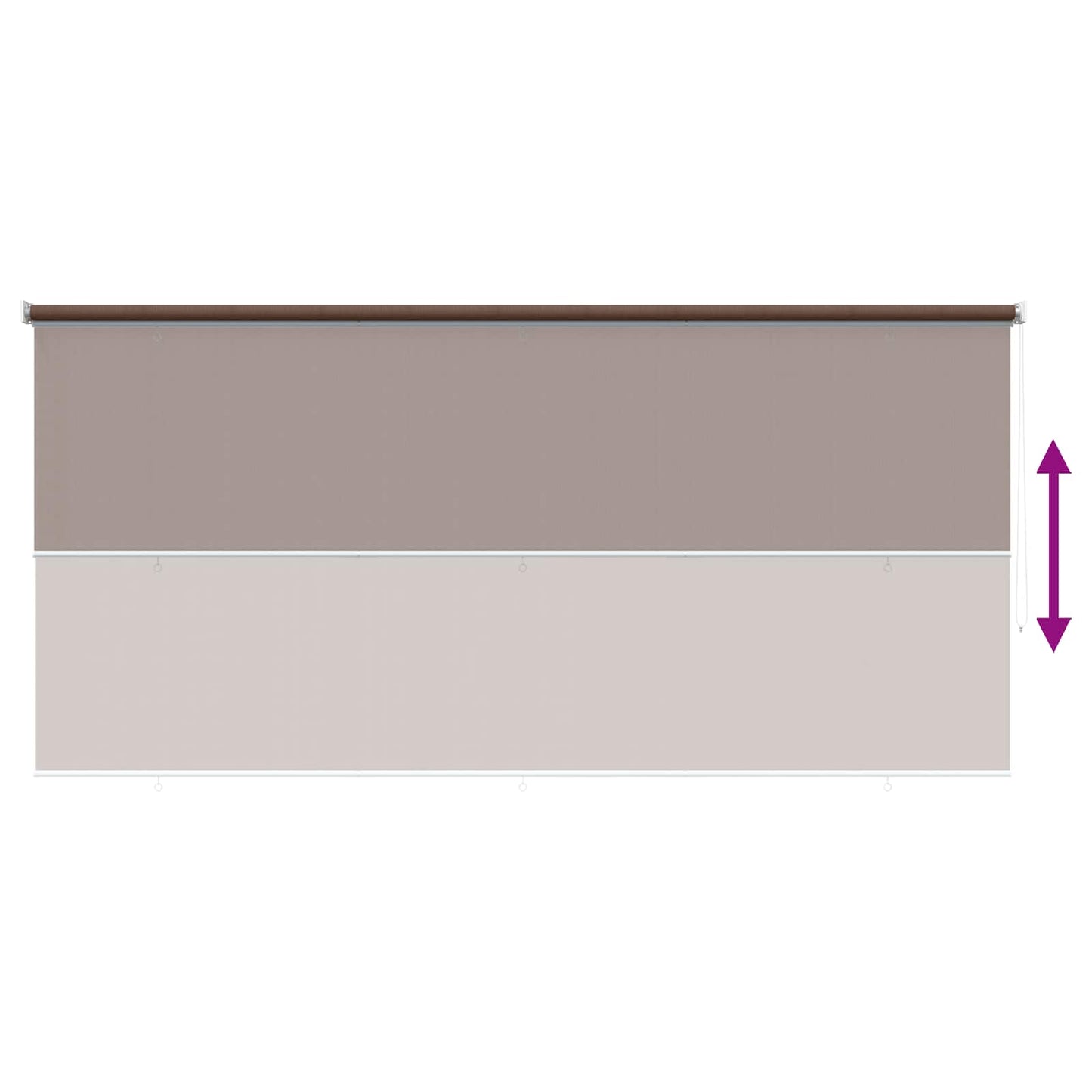 Outdoor Roller Blind 90% UV Block Taupe 350 x 140 cm HDPE