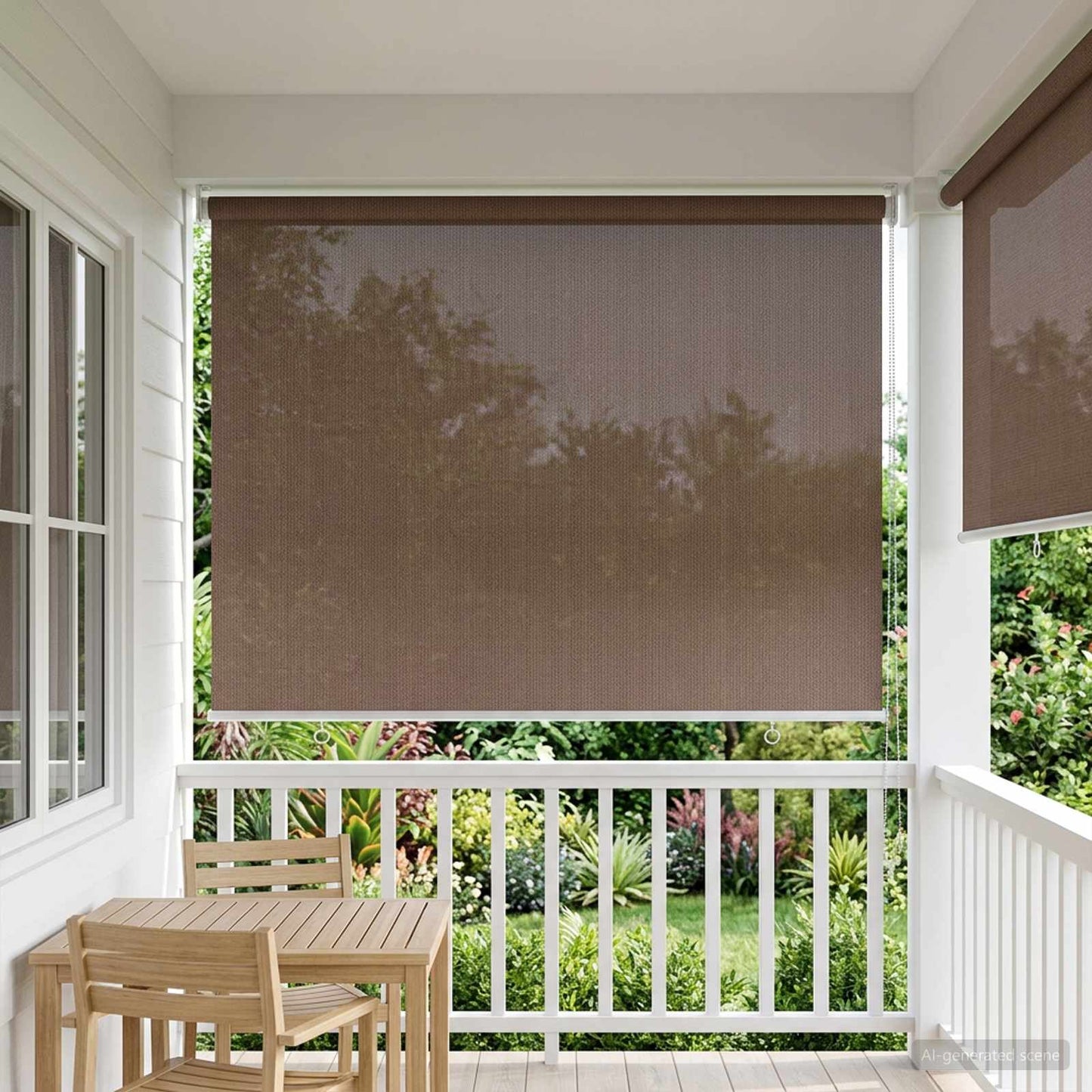 Outdoor Roller Blind 90% UV Block Taupe 60 x 230 cm HDPE