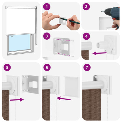 Outdoor Roller Blind 90% UV Block Taupe 60 x 230 cm HDPE