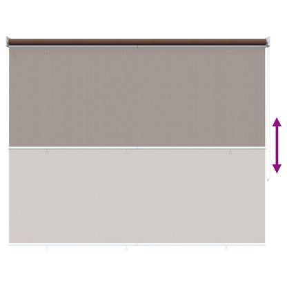 Outdoor Roller Blind 90% UV Block Taupe 220 x 230 cm HDPE