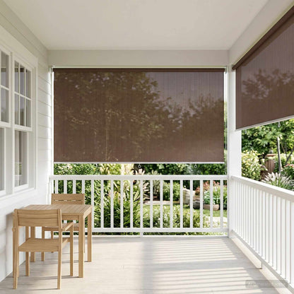 Outdoor Roller Blind 90% UV Block Taupe 350 x 230 cm HDPE