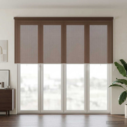 Outdoor Roller Blind 90% UV Block Taupe 350 x 230 cm HDPE