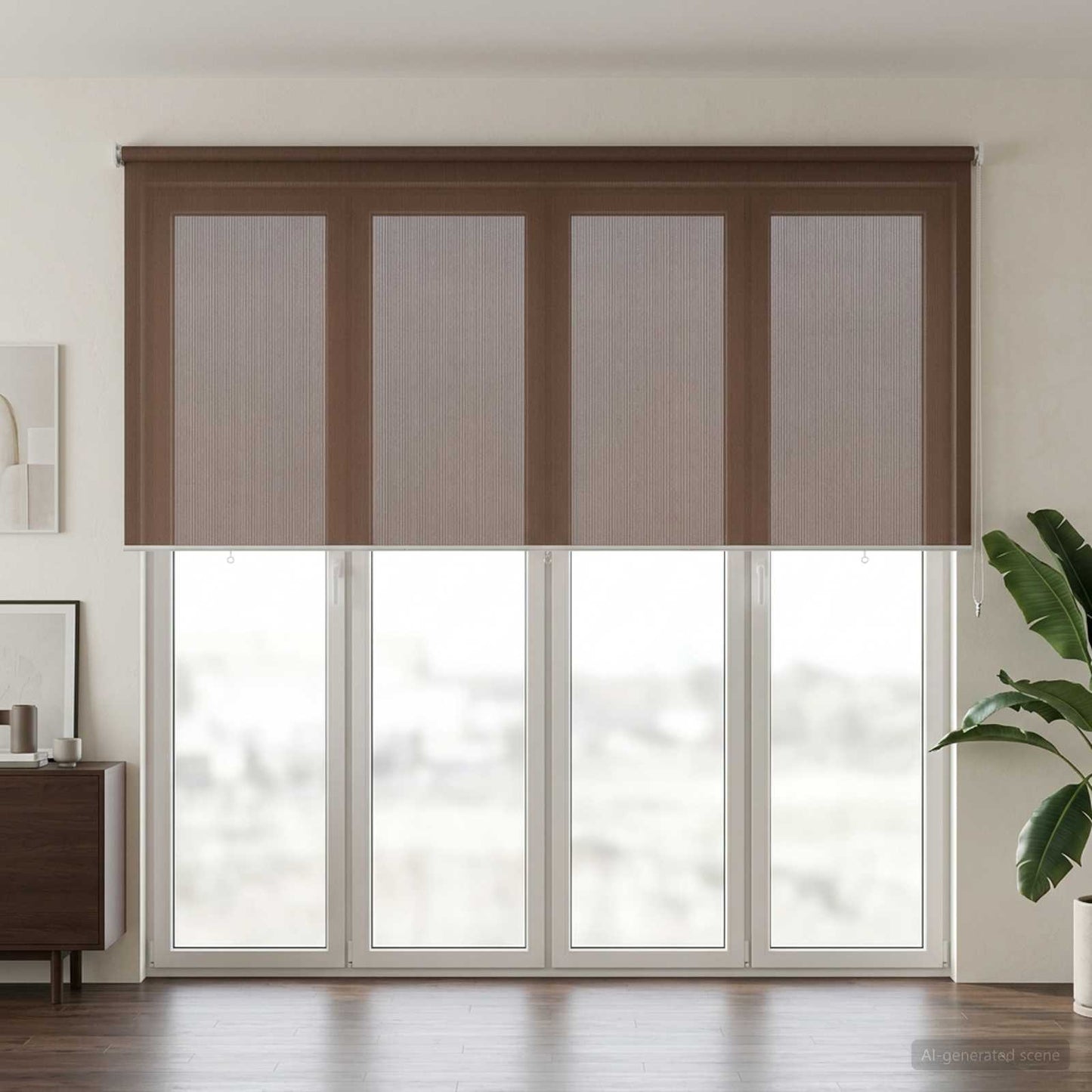 Outdoor Roller Blind 90% UV Block Taupe 400 x 230 cm HDPE