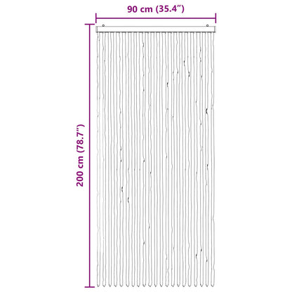 Insect Curtain Chenille Light Grey and White 90 x 200 cm