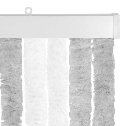 Insect Curtain Chenille Light Grey and White 90 x 220 cm