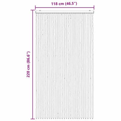 Insect Curtain Chenille Light Grey and White 118 x 220 cm