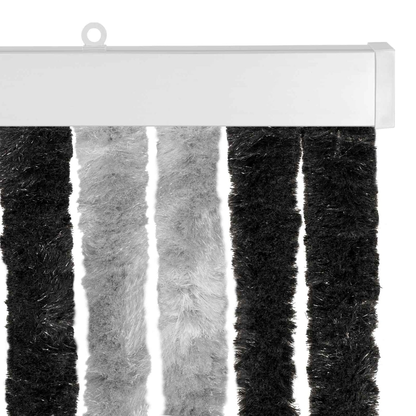 Insect Curtain Chenille Grey and Black 90 x 220 cm 100% PP