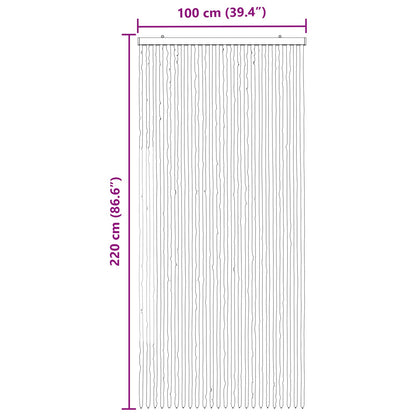 Insect Curtain Chenille Grey and Black 100 x 220 cm 100% PP