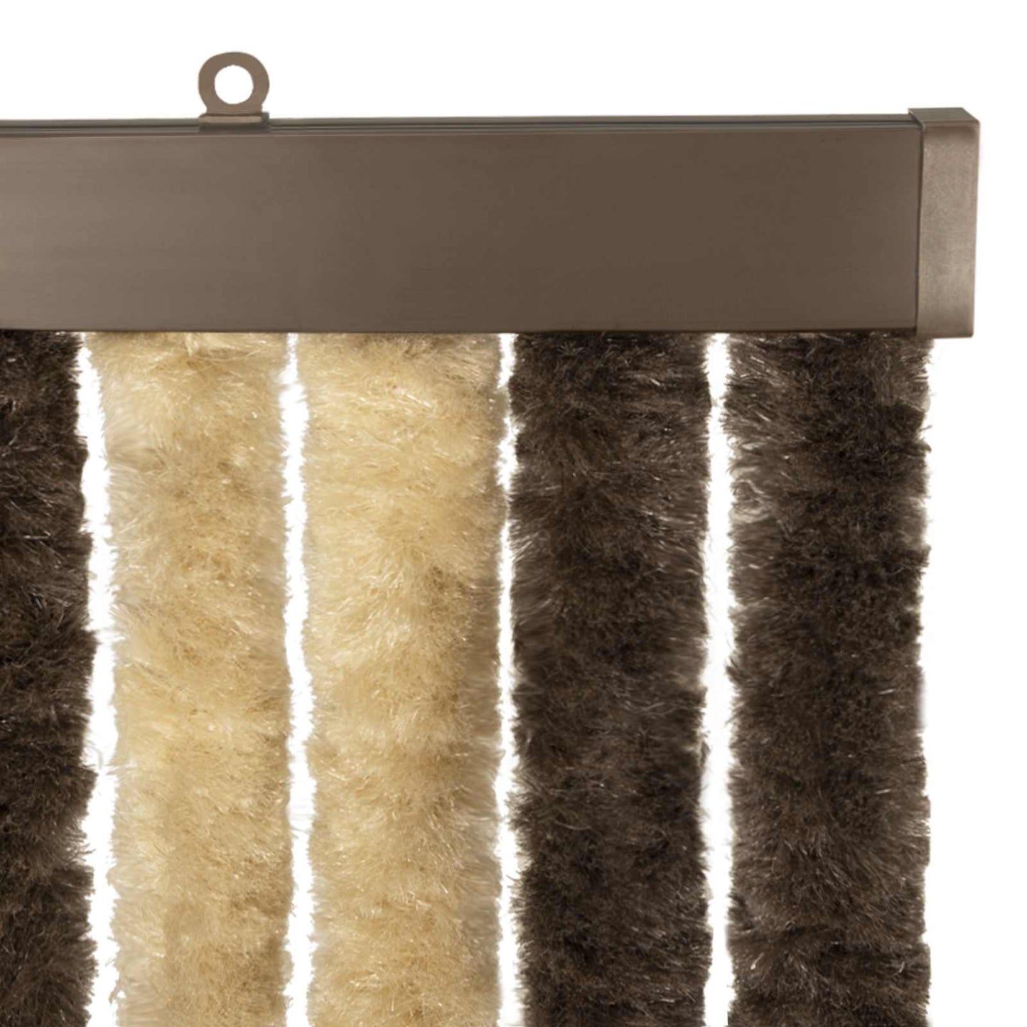 Insect Curtain Chenille Dark Brown and Beige 56 x 200 cm