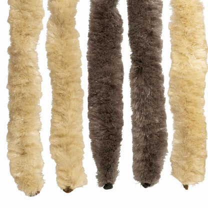Insect Curtain Chenille Dark Brown and Beige 56 x 200 cm