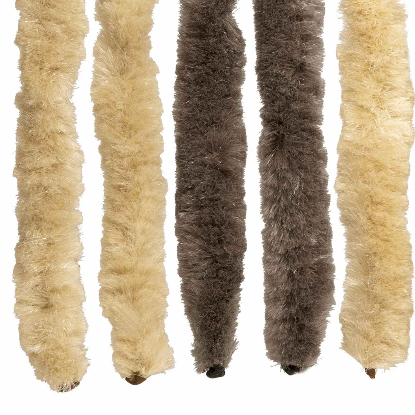 Insect Curtain Chenille Dark Brown and Beige 90 x 200 cm