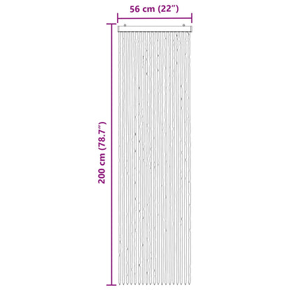 Insect Curtain Chenille Silver Grey and Pink 56 x 200 cm