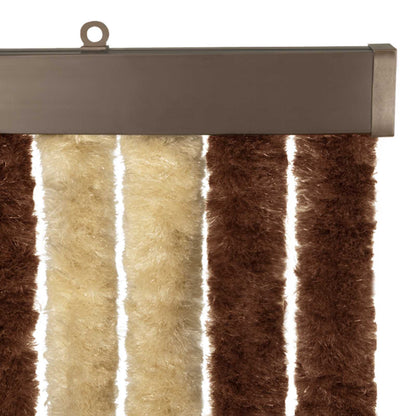 Insect Curtain Chenille Brown and Beige 56 x 185 cm 100% PP