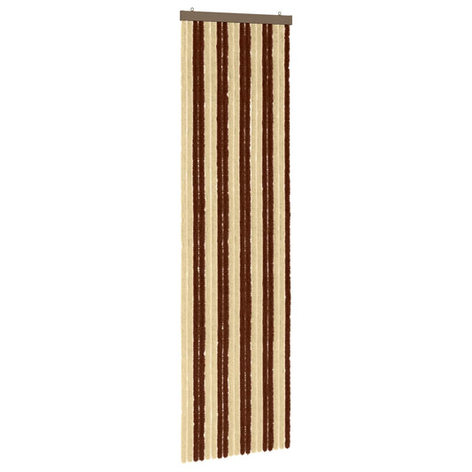 Insect Curtain Chenille Brown and Beige 56 x 200 cm 100% PP