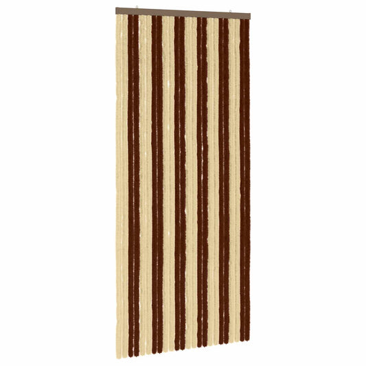 Insect Curtain Chenille Brown and Beige 100 x 220 cm 100% PP