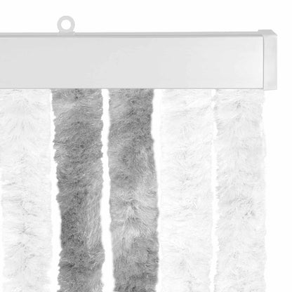 Insect Curtain Chenille Grey and White 90 x 220 cm 100% PP
