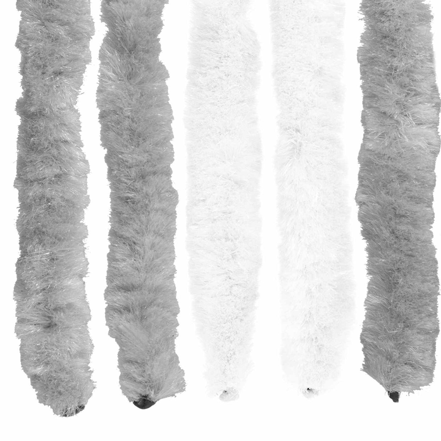 Insect Curtain Chenille Grey and White 90 x 220 cm 100% PP