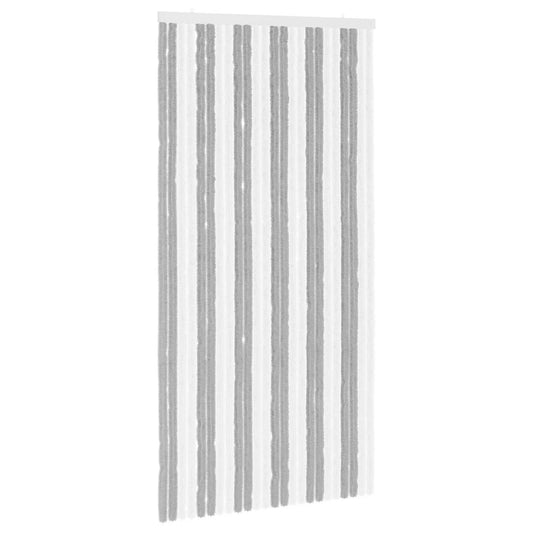 Insect Curtain Chenille Grey and White 100 x 200 cm 100% PP
