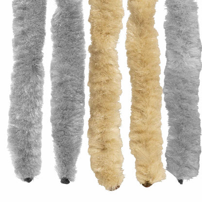 Insect Curtain Chenille Grey and Beige 56 x 200 cm 100% PP