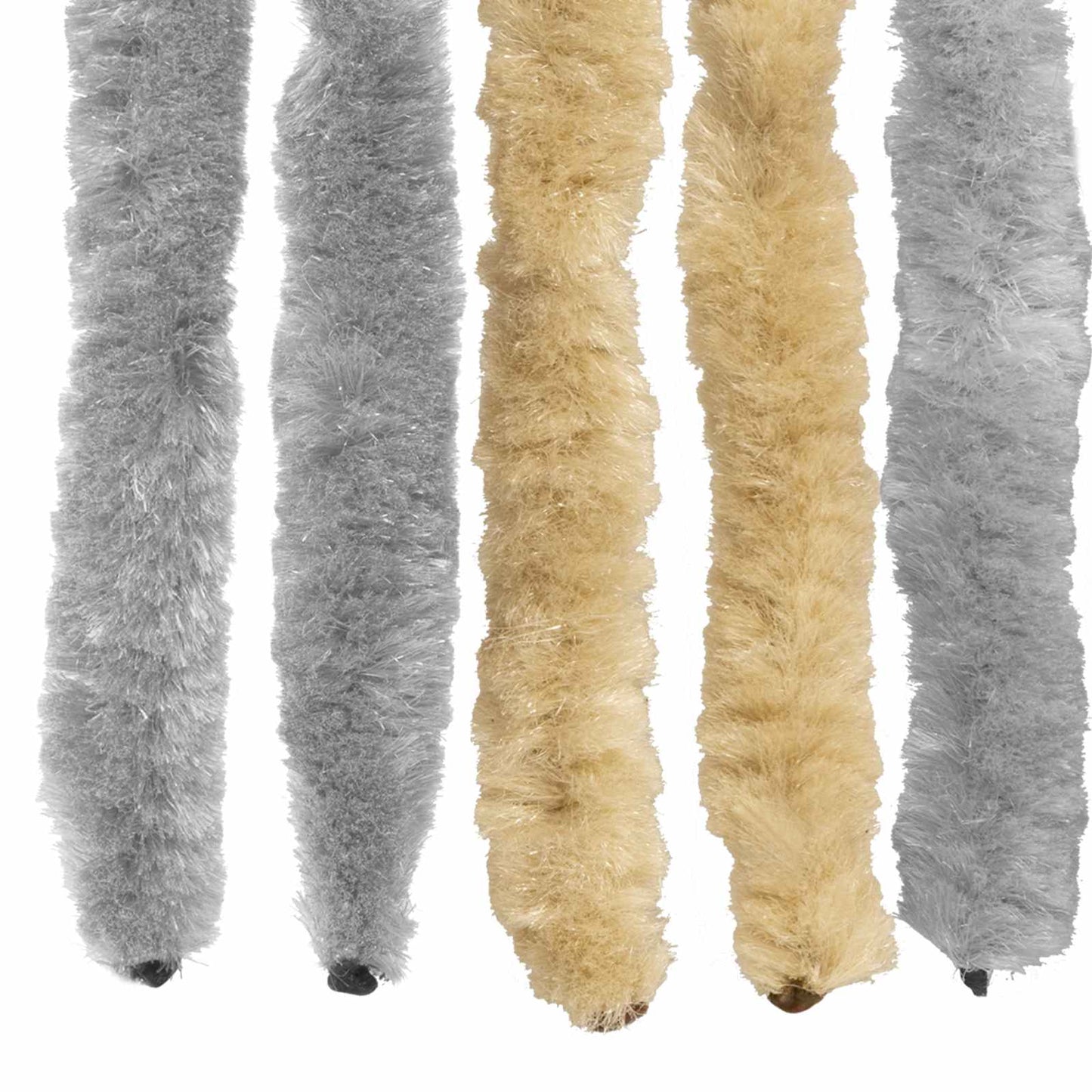 Insect Curtain Chenille Grey and Beige 90 x 220 cm 100% PP