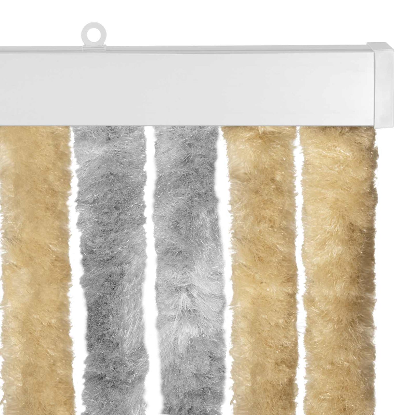 Insect Curtain Chenille Grey and Beige 118 x 220 cm 100% PP