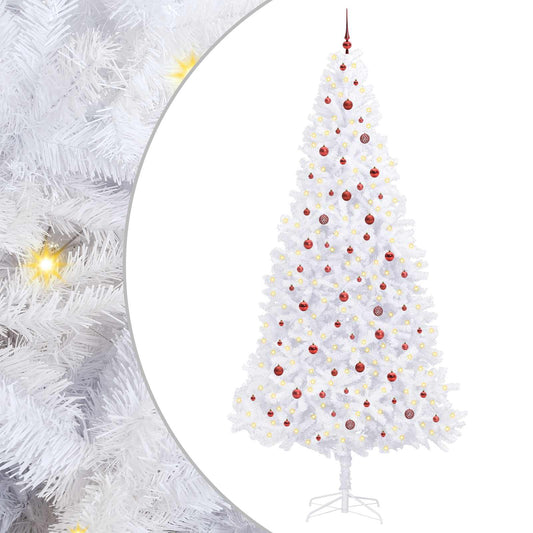 Artificial Christmas Tree with Stand White 300 cm PVC and Steel