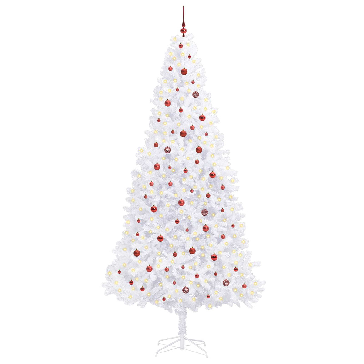 Artificial Christmas Tree with Stand White 300 cm PVC and Steel