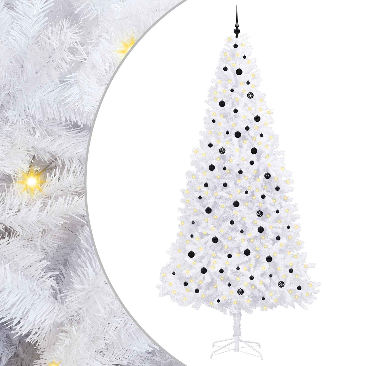 Artificial Christmas Tree with Stand White 300 cm PVC and Steel