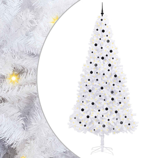 Artificial Christmas Tree with Stand White 300 cm PVC and Steel