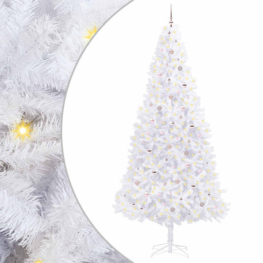 Artificial Christmas Tree with Stand White 300 cm PVC and Steel