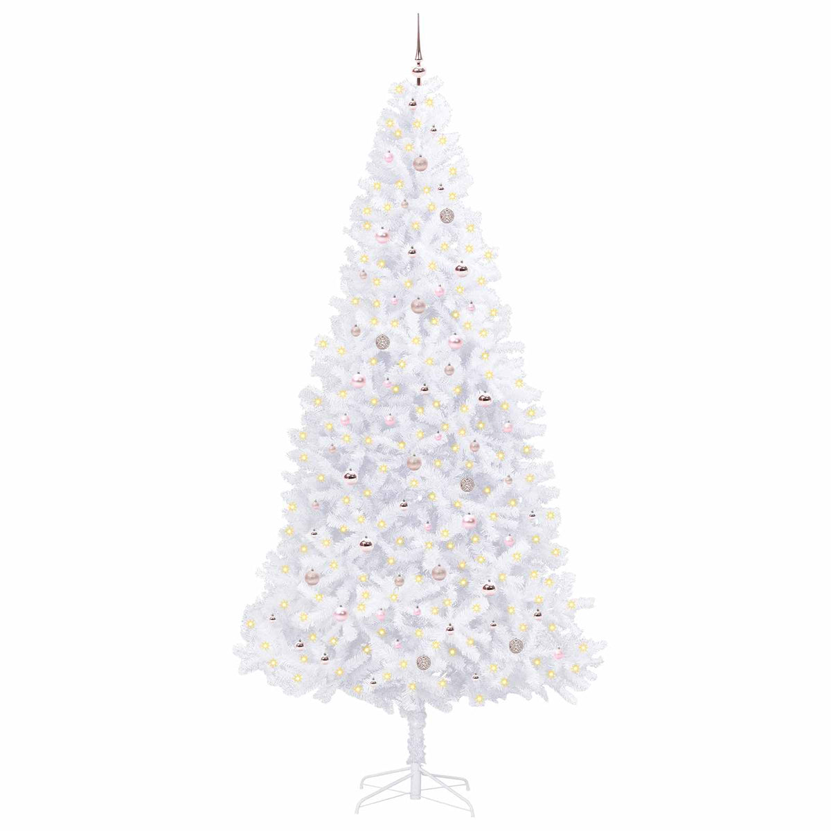 Artificial Christmas Tree with Stand White 300 cm PVC and Steel