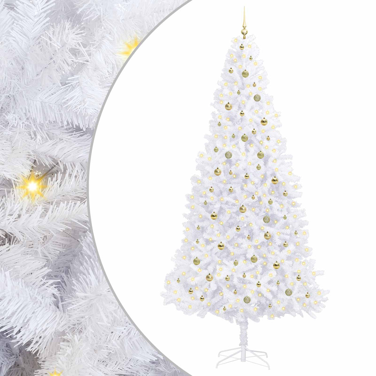 Artificial Christmas Tree with Stand White 300 cm PVC and Steel