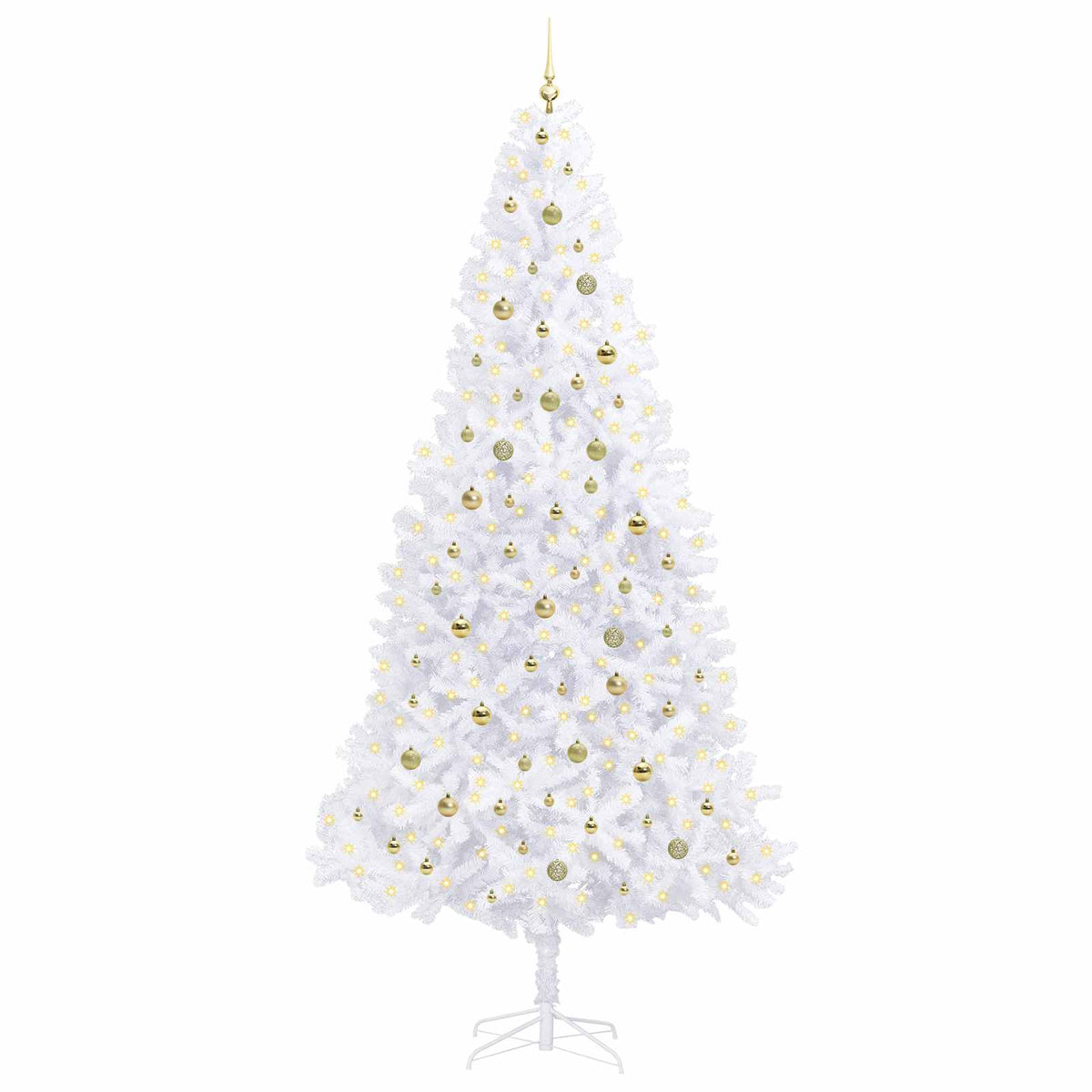 Artificial Christmas Tree with Stand White 300 cm PVC and Steel
