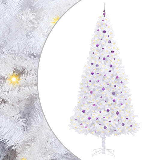 Artificial Christmas Tree with Stand White 300 cm PVC and Steel