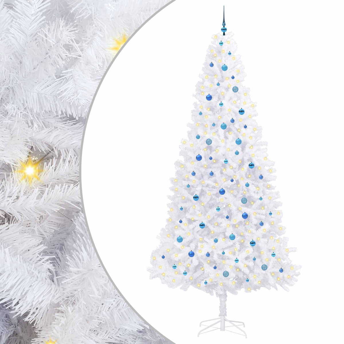 Artificial Christmas Tree with Stand White 300 cm PVC and Steel