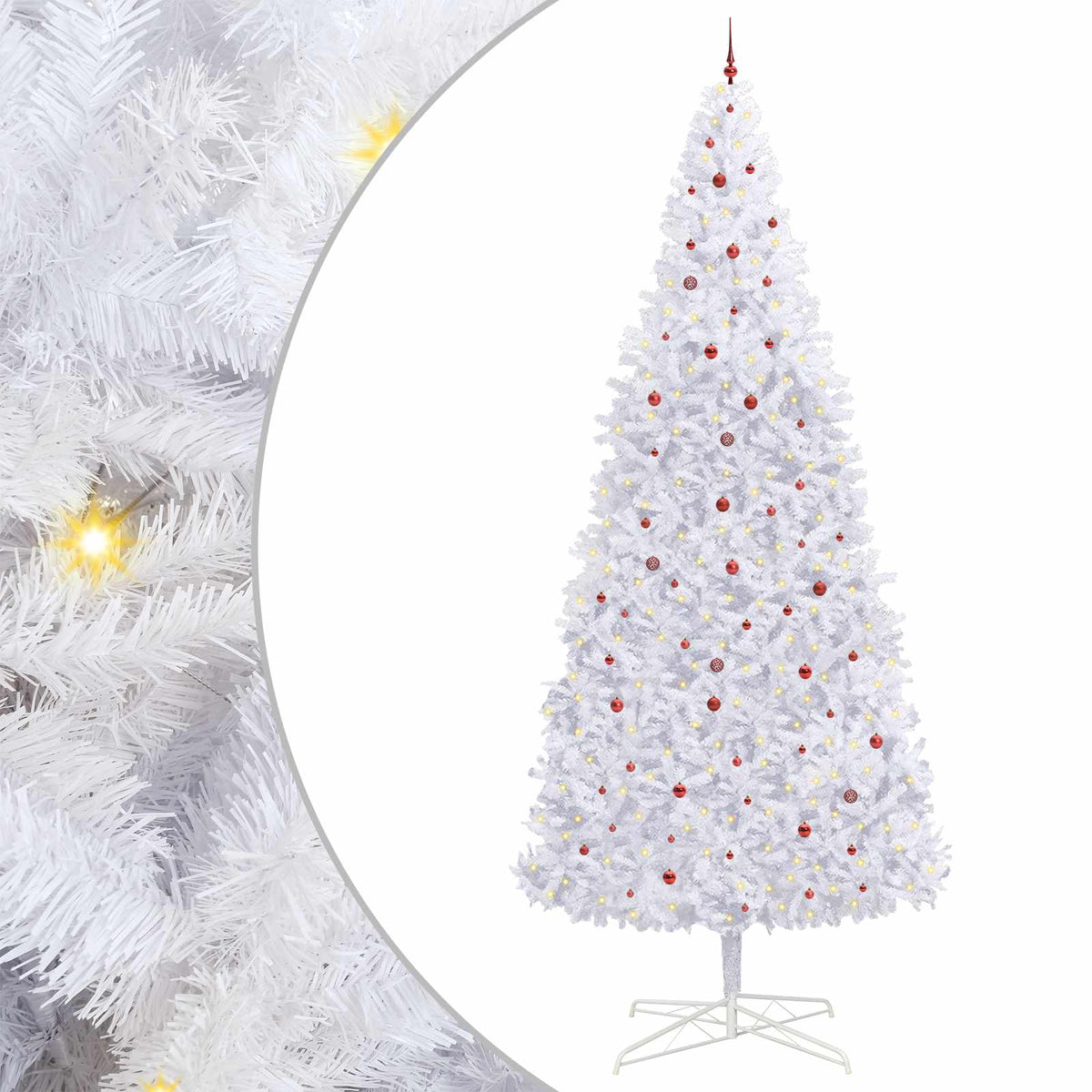 Artificial Christmas Tree with Stand White 400 cm PVC and Steel