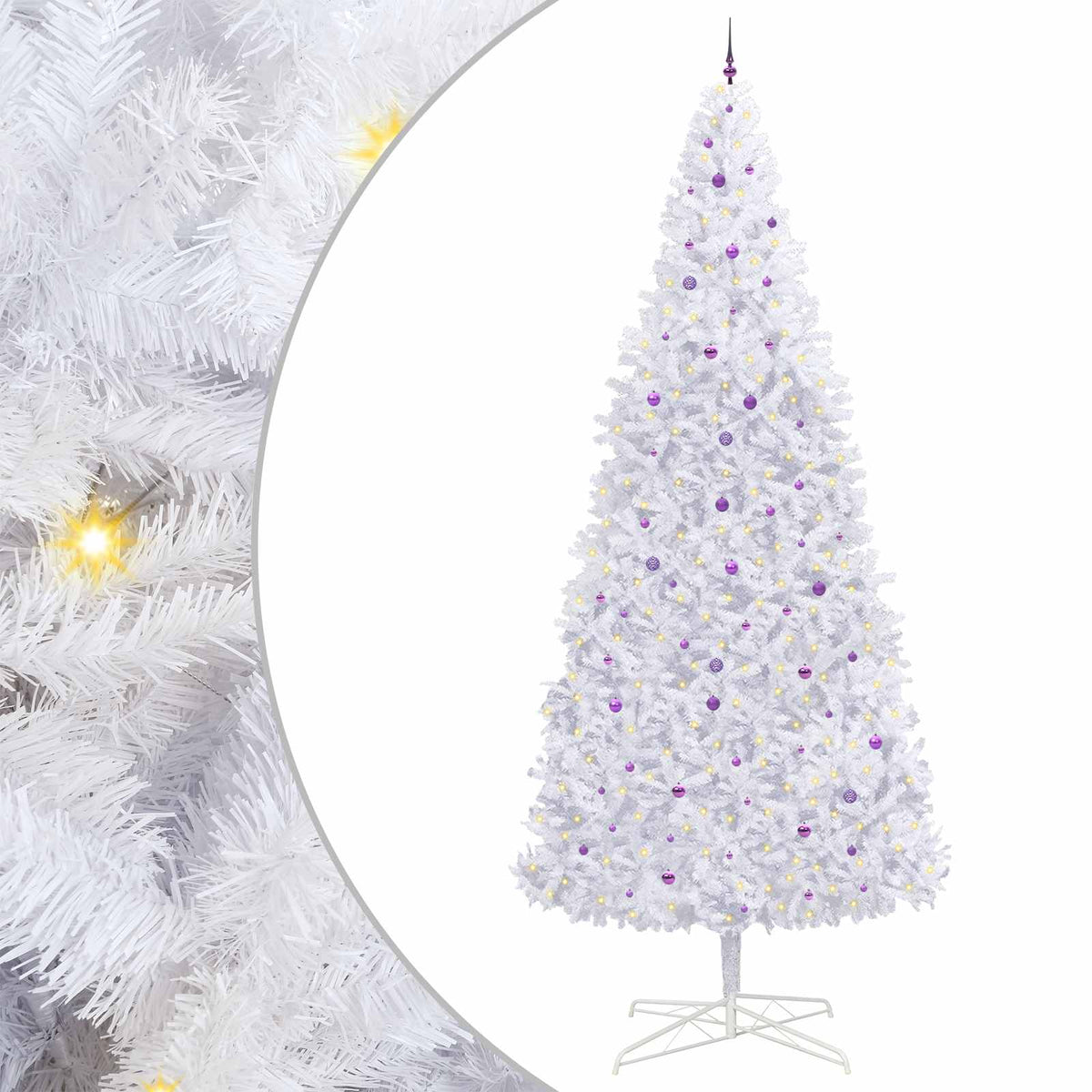 Artificial Christmas Tree with Stand White 400 cm PVC and Steel