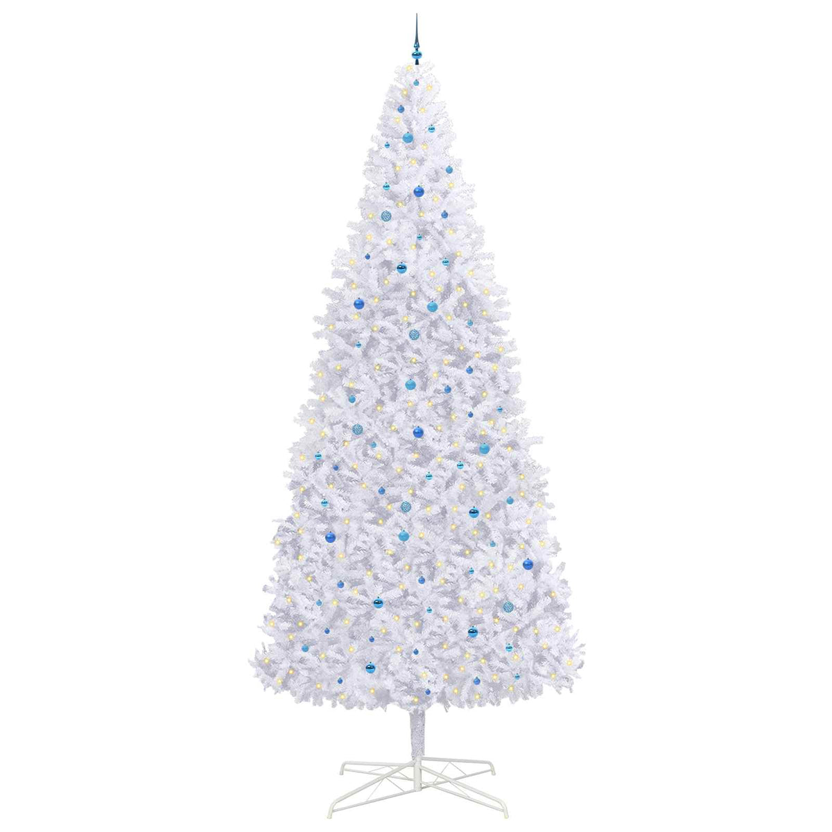Artificial Christmas Tree with Stand White 400 cm PVC and Steel