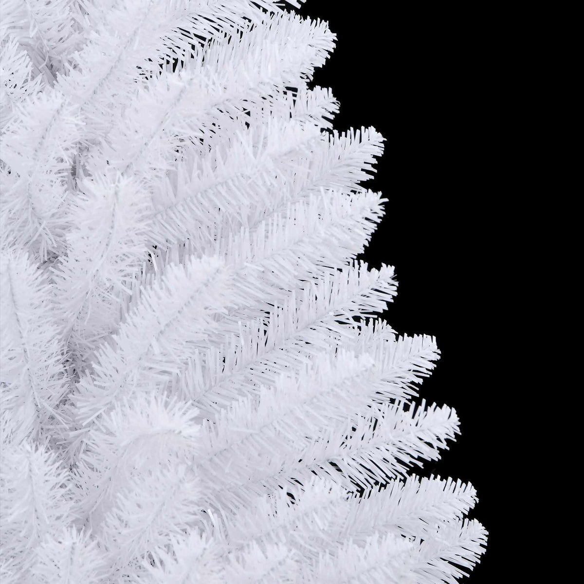 Artificial Hinged Christmas Tree White 150 cm PVC and Steel