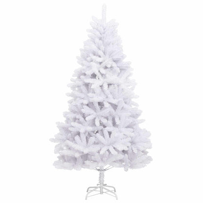Artificial Hinged Christmas Tree White 180 cm PVC and Steel
