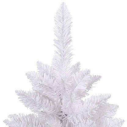 Artificial Hinged Christmas Tree White 210 cm PVC and Steel