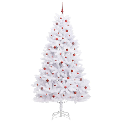 Artificial Hinged Christmas Tree White 270 cm PVC and Steel