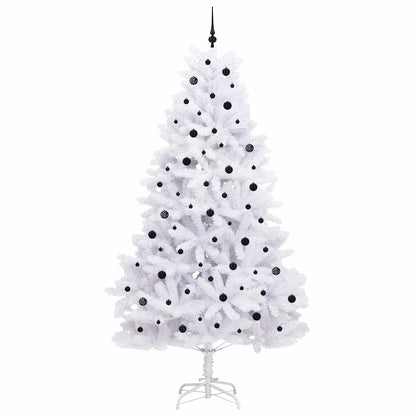 Artificial Hinged Christmas Tree White 270 cm PVC and Steel