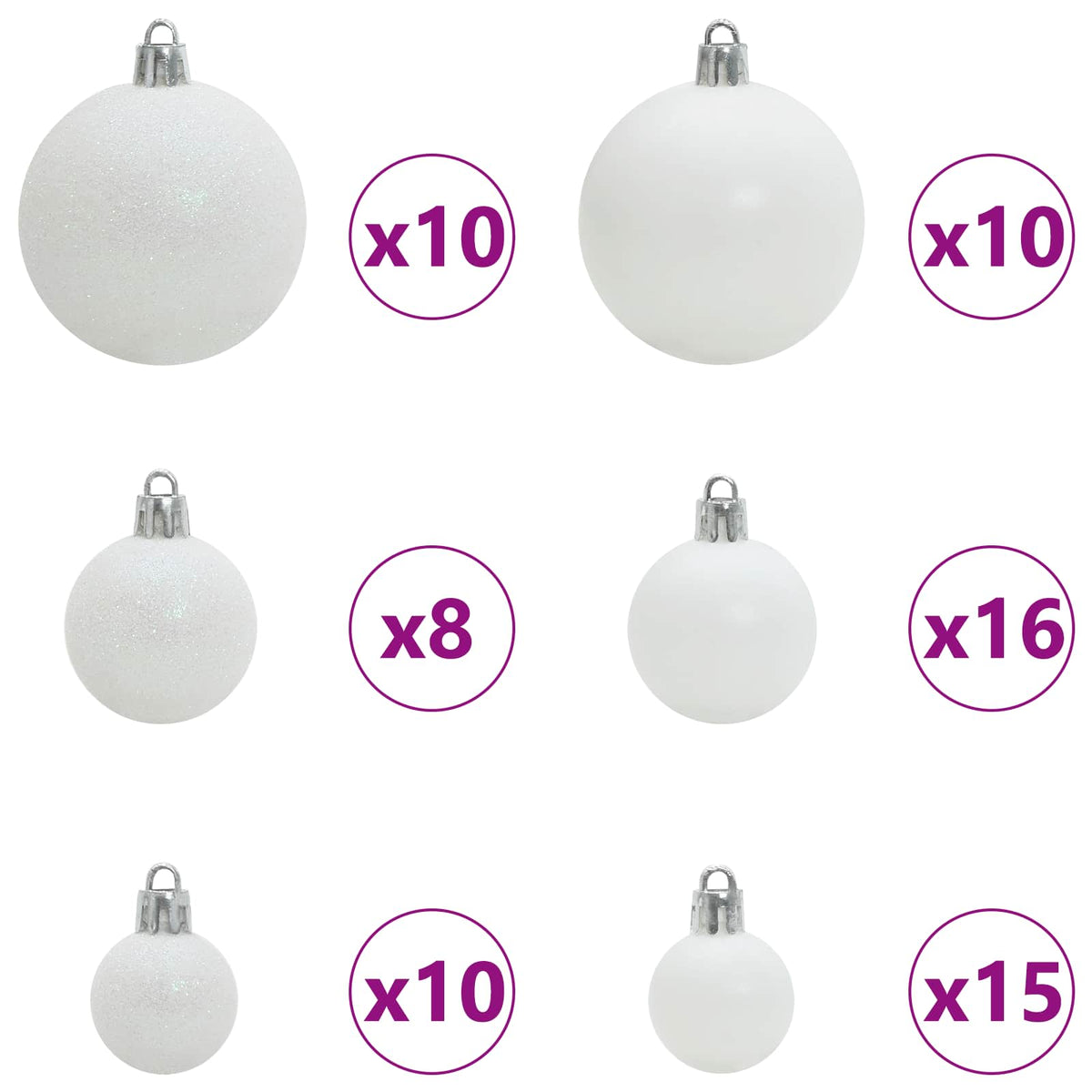 Artificial Hinged Christmas Tree White 270 cm PVC and Steel