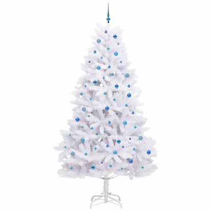 Artificial Hinged Christmas Tree White 270 cm PVC and Steel