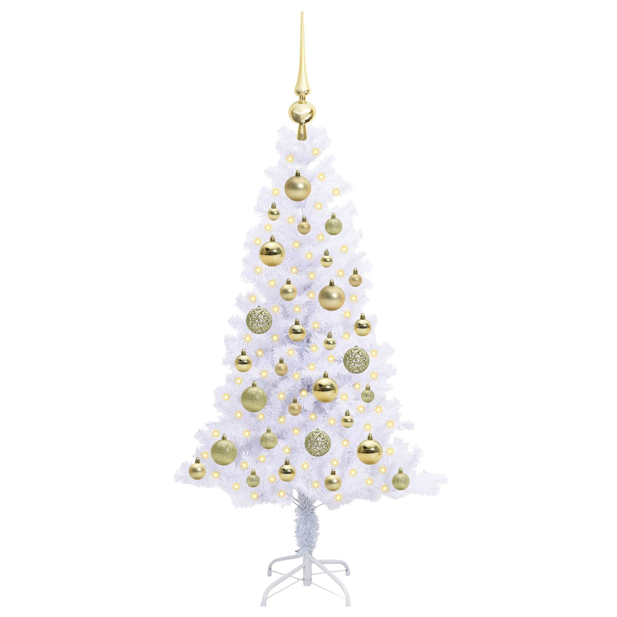 Artificial Christmas Tree with Stand White 120 cm PVC and Steel