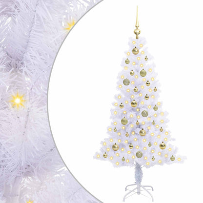 Artificial Christmas Tree with Stand White 150 cm PVC and Steel