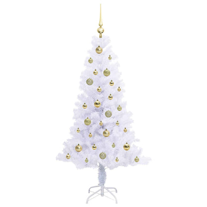 Artificial Christmas Tree with Stand White 150 cm PVC and Steel